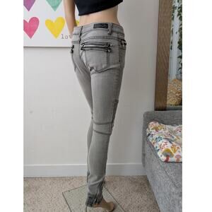 ten25 low rise moto skinny jeans 3/4